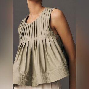 (Anthropologie) Mare Mare Pleated Structured Swing Tank